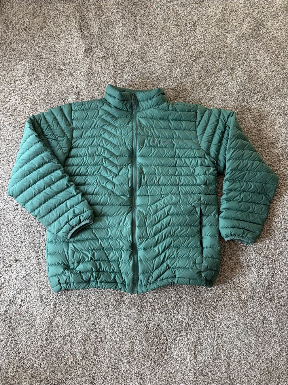 Columbia Green Men's Lightweight Packable Puffer Jacket